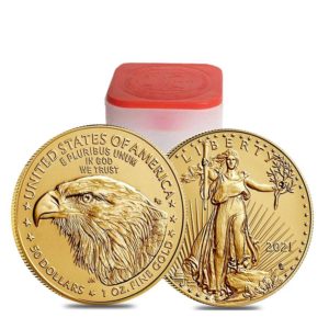 Roll of 20 Gold American Eagle Coins